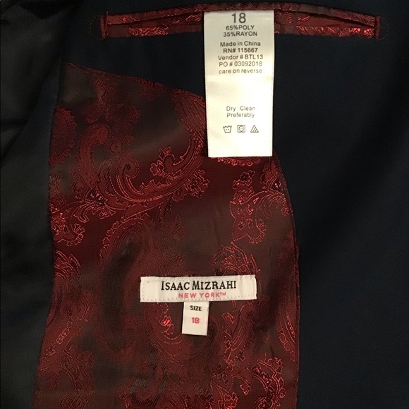 Issac Mizrahi boys suits navy size 20 - Picture 4 of 11
